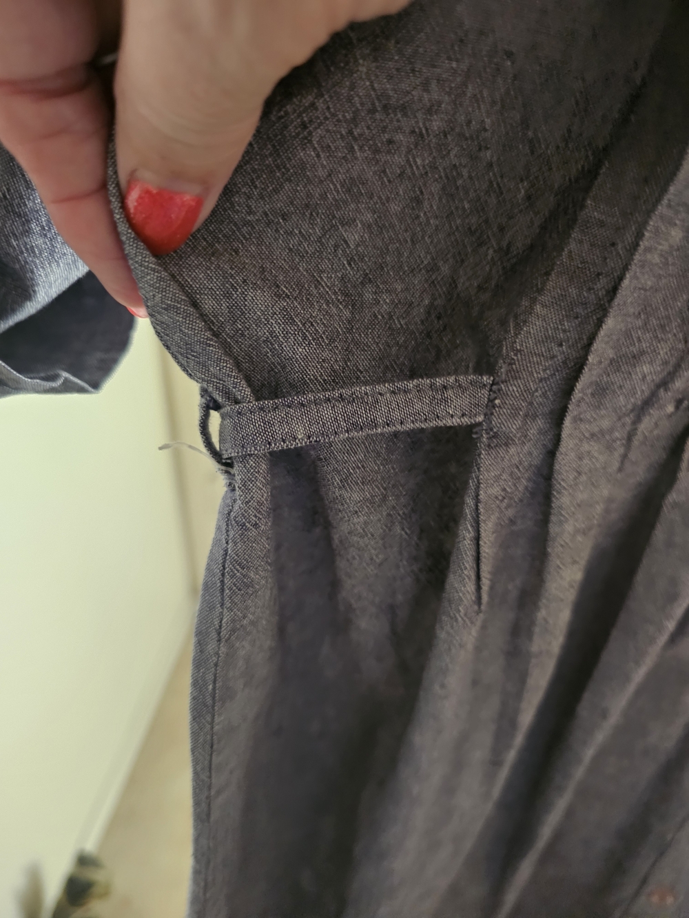Speed Control Gray Pintuck Button-Front Shirt Jacket - Picture 9 of 10